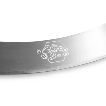 12" Stainless Steel Mezzaluna Knife & Cover + FREE Stainless Steel Soap Odor Remover & Neutralizer